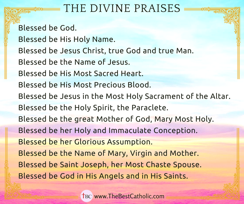 The Divine Praises - The Best Catholic